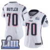 #70 Limited Adam Butler White Nike NFL Road Women’s Jersey New England Patriots Vapor Untouchable Super Bowl LIII Bound
