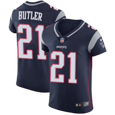 Men’s Nike New England Patriots #21 Malcolm Butler Navy Blue Team Color Stitched NFL Vapor Untouchable Elite Jersey