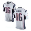 Men’s New England Patriots #16 Andrew Hawkins White Road Stitched NFL Nike Elite Jersey