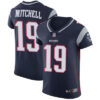 Men’s Nike New England Patriots #19 Malcolm Mitchell Navy Blue Team Color Stitched NFL Vapor Untouchable Elite Jersey