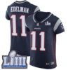 Men’s New England Patriots #11 Julian Edelman Navy Blue Nike NFL Home Vapor Untouchable Super Bowl LIII Bound Elite Jersey