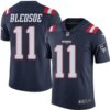 Nike Patriots #11 Drew Bledsoe Navy Blue Men’s Stitched NFL Limited Rush Jersey