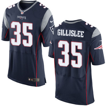 Men’s New England Patriots #35 Mike Gillislee Navy Blue Team Color Stitched NFL Nike Elite Jersey
