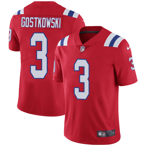 Nike New England Patriots #3 Stephen Gostkowski Red Alternate Men’s Stitched NFL Vapor Untouchable Limited Jersey