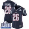 #26 Limited Sony Michel Navy Blue Nike NFL Home Women’s Jersey New England Patriots Vapor Untouchable Super Bowl LIII Bound