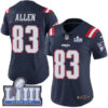 #83 Limited Dwayne Allen Navy Blue Nike NFL Women’s Jersey New England Patriots Rush Vapor Untouchable Super Bowl LIII Bound