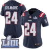 #24 Limited Stephon Gilmore Navy Blue Nike NFL Women’s Jersey New England Patriots Rush Vapor Untouchable Super Bowl LIII Bound