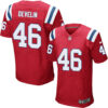 Men’s Nike New England Patriots #46 James Develin Red Alternate Stitched NFL Elite Jersey