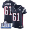 #61 Elite Marcus Cannon Navy Blue Nike NFL Home Men’s Jersey New England Patriots Vapor Untouchable Super Bowl LIII Bound