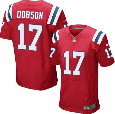 Men’s New England Patriots #17 Aaron Dobson Red Alternate Stitched NFL Nike Elite Jersey