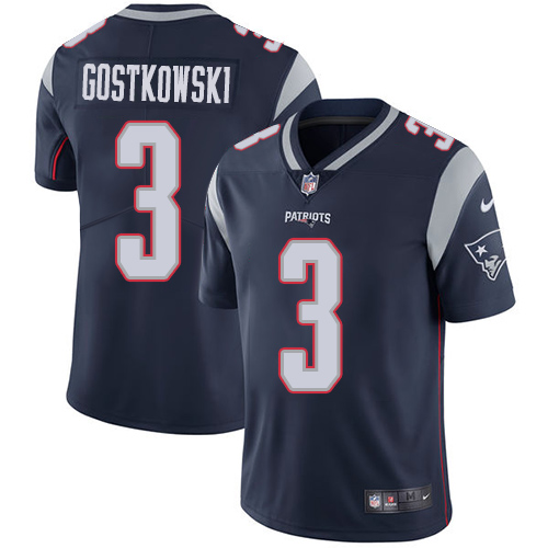 Nike New England Patriots #3 Stephen Gostkowski Navy Blue Team Color Men’s Stitched NFL Vapor Untouchable Limited Jersey