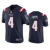 Men’s New England Patriots #4 Bailey Zappe Navy Vapor Untouchable Limited Stitched Jersey