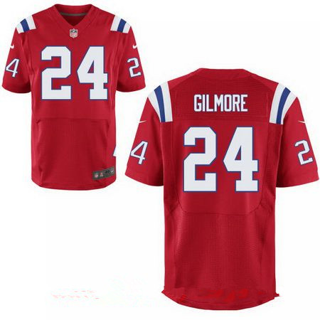 Men’s New England Patriots #24 Stephon Gilmore Red Alternate Stitched NFL Nike Elite Jersey