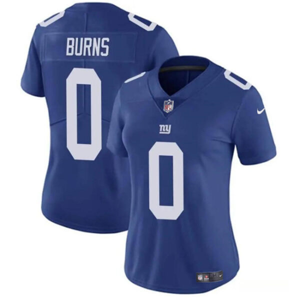 New York Giants #0 Brian Burns Blue Vapor Stitched Jersey