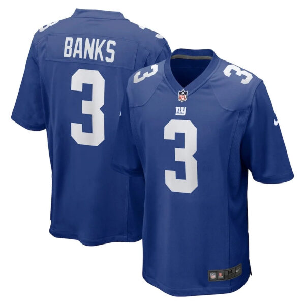 New York Giants #3 Deonte Banks Game Men Jersey – Royal