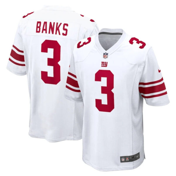 New York Giants #3 Deonte Banks Game Men Jersey – White
