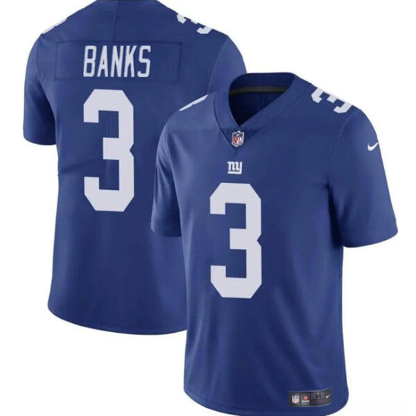 New York Giants #3 Deonte Banks Blue Vapor Untouchable Limited Football Stitched Jersey
