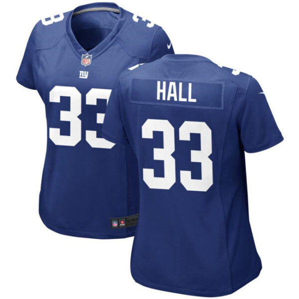 Women New York Giants #33 Hassan Hall Jersey
