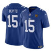 New York Giants #15 Tommy Devito Blue 2023 FUSE With John Madden Jersey
