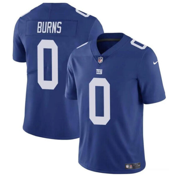 New York Giants #0 Brian Burns Blue Vapor Stitched Jersey 1