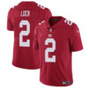 New York Giants #2 Drew Lock Red Vapor Stitched Jersey