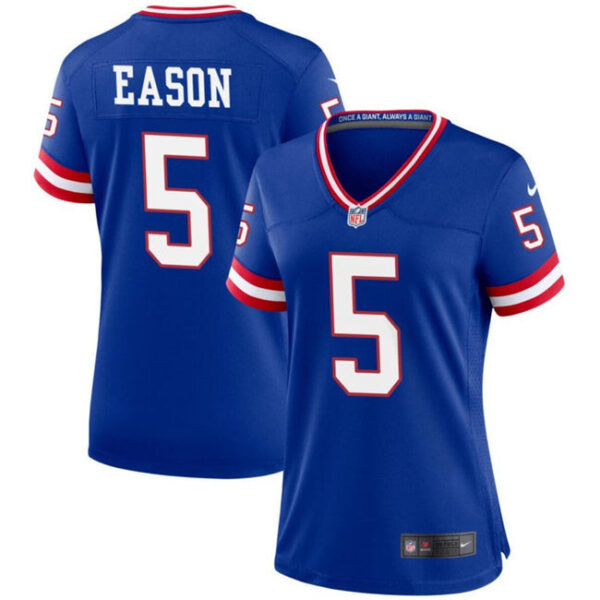 Women New York Giants #5 Jacob Eason 1 Jersey