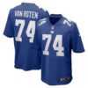 New York Giants #74 Greg Van Roten Team Game Jersey Royal