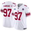 New York Giants #97 Dexter Lawrence II White 2024 FUSE With 3 Star C Patch Jersey