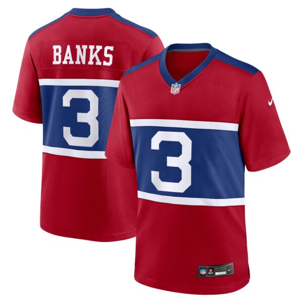 Deonte Banks New York Giants Nike Alternate Player Game Jersey Century Red