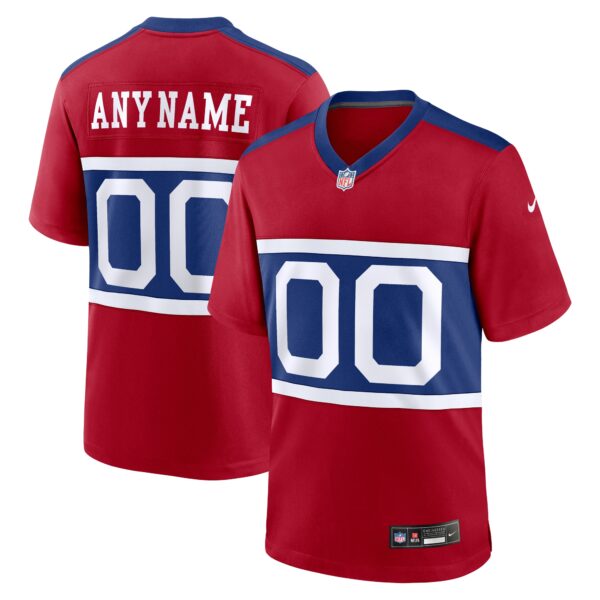 New York Giants Nike Alternate Game Custom Jersey Century Red