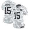 Women New York Giants #15 Tommy Devito 2024 FUSE Arctic Camo Salute To Service Limited Football Stitched Jersey