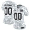 Women New York Giants Active Player Custom 2024 FUSE Arctic Camo Salute To Service Limited Football Stitched Jersey