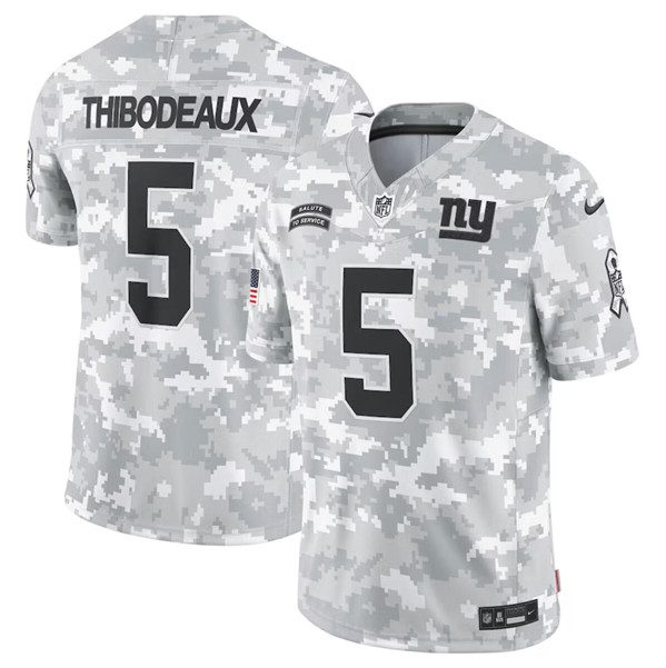 New York Giants #5 Kayvon Thibodeaux Arctic Camo 2024 FUSE Salute To Service Limited Football Stitched Jersey