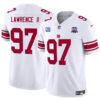 New York Giants #97 Dexter Lawrence II White 2024 FUSE With 3 Star C Patch And 100TH Season Patch Vapor Untouchable Limited Stitched Jersey