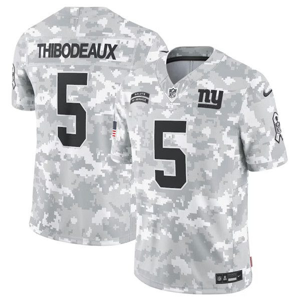 New York Giants #5 Kayvon Thibodeaux Arctic Camo 2024 FUSE Salute To Service Limited Football Stitched Jersey