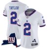 Women’s Giants New York State Map Patch Limited Jersey V2 – All Stitched – White – Tyrod Taylor
