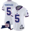 Women’s Giants New York State Map Patch Limited Jersey V2 – All Stitched – White – Kayvon Thibodeaux