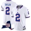 Men’s Giants New York State Map Patch Limited Jersey V2 – All Stitched – White – Tyrod Taylor