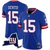 Men’s Giants New York State Map Patch Limited Jersey V2 – All Stitched – Royal – Tommy DeVito
