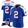 Men’s Giants New York State Map Patch Limited Jersey V2 – All Stitched – Royal Alternate – Tyrod Taylor