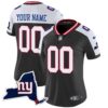 Giants New York State Map Patch Limited Custom Jersey V2 – All Stitched – Women – Black Alternate