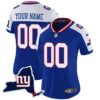 Giants New York State Map Patch Limited Custom Jersey V2 – All Stitched – Women – Royal Alternate
