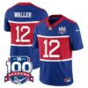 Men’s New York Giants “Century Red’ 100TH Season Commemorative Vapor Jersey – All Stitched – Royal – Darren Waller