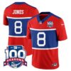 Men’s New York Giants “Century Red’ 100TH Season Commemorative Vapor Jersey – All Stitched – Red – Daniel Jones