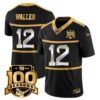 Men’s New York Giants “Century Red’ 100TH Season Commemorative Vapor Jersey – All Stitched – Black Gold – Darren Waller