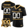 New York Giants “Century Red’ 100TH Season Commemorative Vapor Custom Jersey – All Stitched – Youth – Black Gold