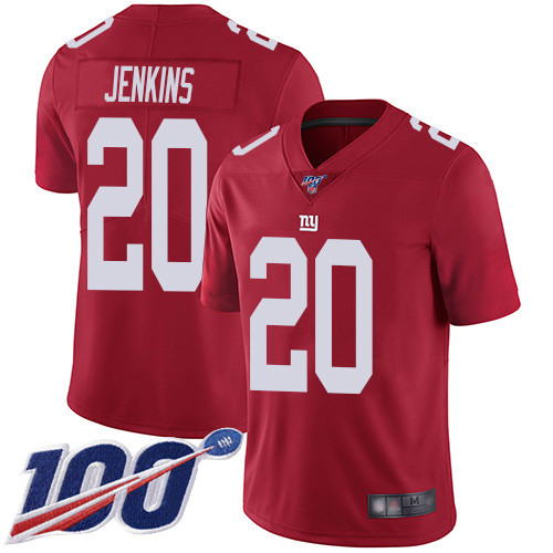 Nike Giants #20 Janoris Jenkins Red Men’s Stitched NFL Limited Inverted Legend 100th Season Jersey