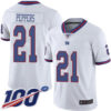 Nike Giants #21 Jabrill Peppers White Men’s Stitched NFL Limited Rush 100th Season Jersey