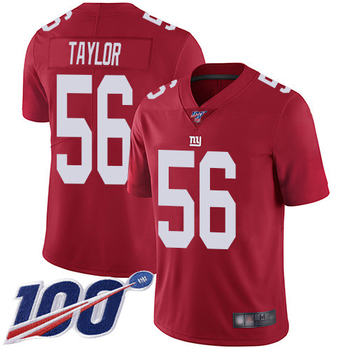Nike Giants #56 Lawrence Taylor Red Men’s Stitched NFL Limited Inverted Legend 100th Season Jersey