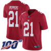 Nike Giants #21 Jabrill Peppers Red Alternate Men’s Stitched NFL 100th Season Vapor Limited Jersey